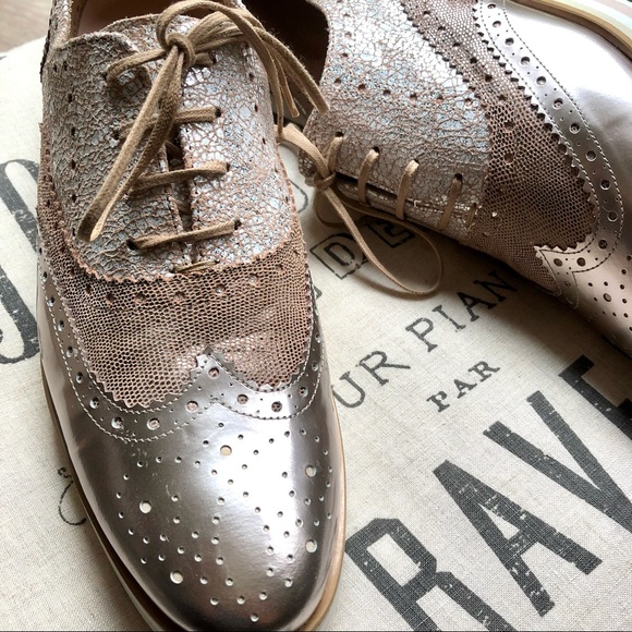 Pertini Classic Oxford shoes , Rose Gold , Size 40 (9) - Picture 7 of 13
